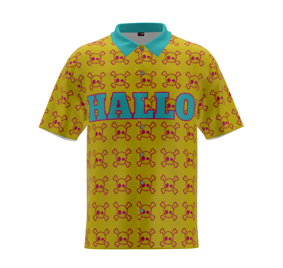 Poloshirt mit durchgehender Knopfleiste