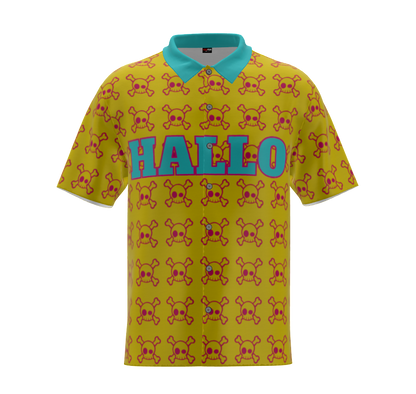 Poloshirt mit durchgehender Knopfleiste