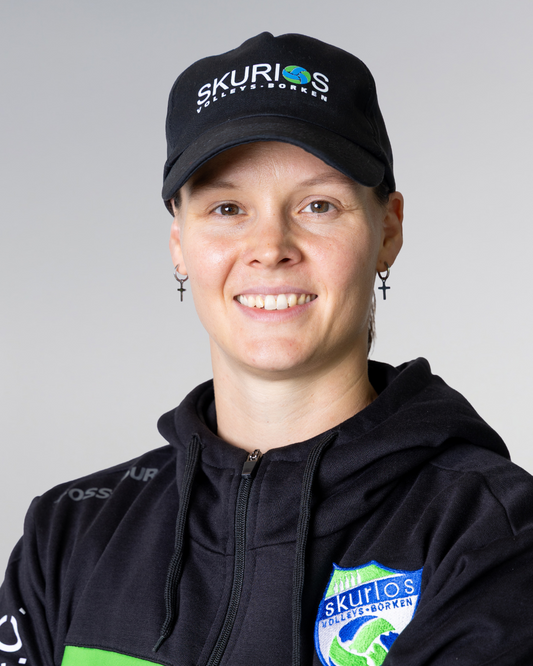 cap with logo of volleyball team skurios borken and model from front