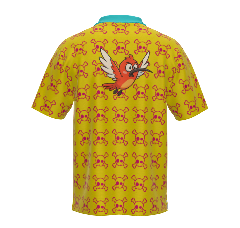 Poloshirt mit durchgehender Knopfleiste