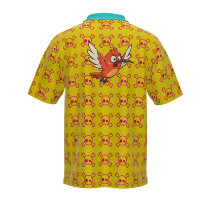 Poloshirt mit durchgehender Knopfleiste